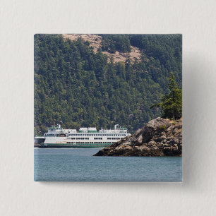 Badge Carré 5 Cm États-Unis, WA. Washington State Ferries