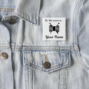 Badge Carré 5 Cm Étiquette de nom de partie de métier d'écheveau