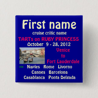 Badge Carré 5 Cm Étiquette nommée rouge de princesse TA