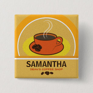 Badge Carré 5 Cm Étiquettes nommées d'identification de tasse de