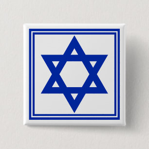 Badge Carré 5 Cm Étoile de David