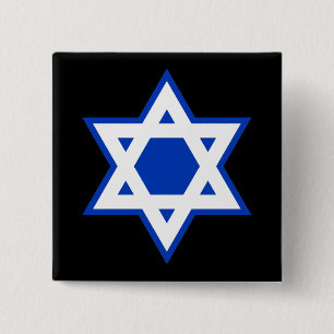 Badge Carré 5 Cm Étoile de David
