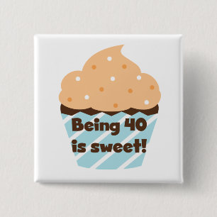 Badge Carré 5 Cm Être 40 est T-shirts et cadeaux doux