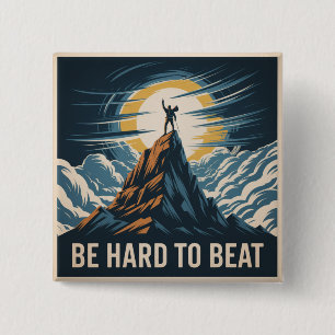 Badge Carré 5 Cm Être dur à battre