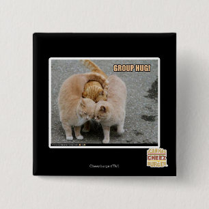 Badge Carré 5 Cm étreinte de groupe