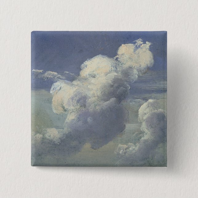 Badge Carré 5 Cm Étude de nuage, 1832 (Devant)