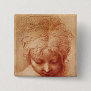 Badge Carré 5 Cm Étude d'une tête