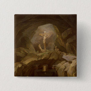 Badge Carré 5 Cm Étude pour Chapelle du Calvaire