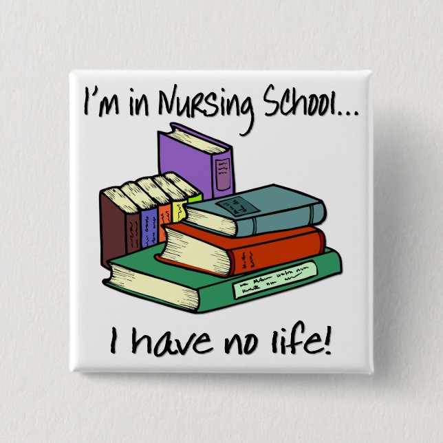 Badge Carré 5 Cm Étudiant de soins (Devant)