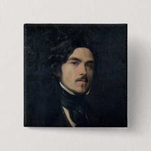 Badge Carré 5 Cm Eugene Delacroix 1840