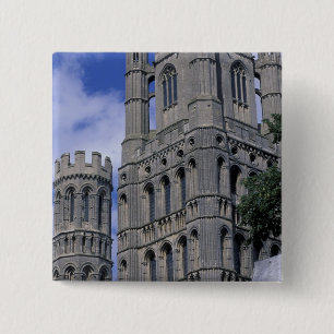 Badge Carré 5 Cm Europe, Angleterre, Cambridgeshire, Ely. Ely