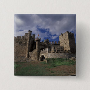 Badge Carré 5 Cm Europe, Espagne, Ponferrada, Leon. Templier