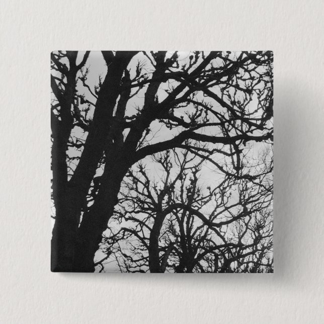 Badge Carré 5 Cm Europe, France, Paris. Arbres d'hiver, Marco (Devant)