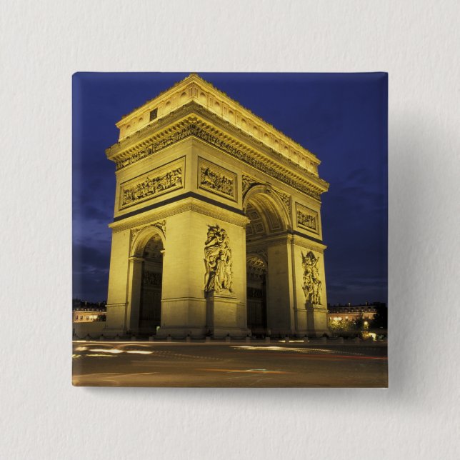 Badge Carré 5 Cm Europe, France, Paris. Arc de Triomphe (Devant)