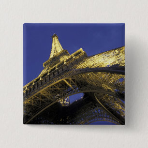 Badge Carré 5 Cm Europe, France, Paris, Tour Eiffel, soirée 2