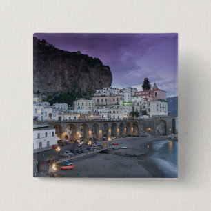 Badge Carré 5 Cm Europe, Italie, Campanie (Côte d'Amalfi) Atrani :