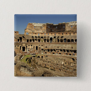 Badge Carré 5 Cm Europe, Italie, Rome. Le Colisée (alias