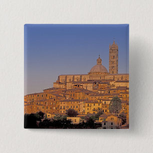 Badge Carré 5 Cm Europe, Italie, Toscane, Sienne. 13ème siècle