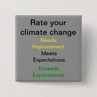 Badge Carré 5 Cm Évaluez votre changement climatique