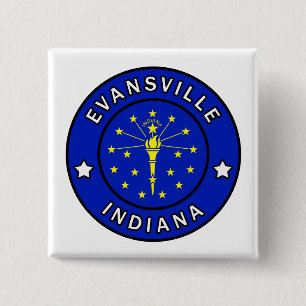 Badge Carré 5 Cm Evansville Indiana