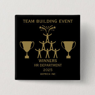 Badge Carré 5 Cm Événement de l'équipe du personnel de l'entreprise