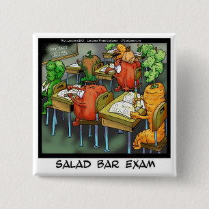 Badge Carré 5 Cm Examen du Salad Bar Drôle