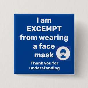 Badge Carré 5 Cm excès de masque