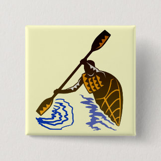 Badge Carré 5 Cm Excitation de kayak