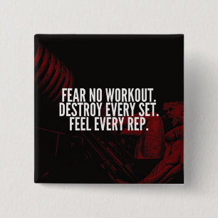 Badge Carré 5 Cm Exercice de musculation Motivation