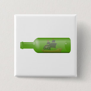 Badge Carré 5 Cm Expédier dans une bouteille