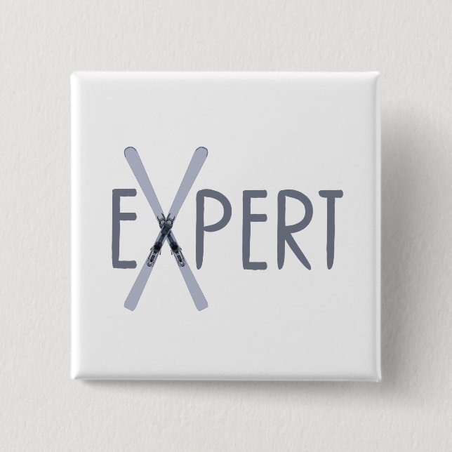 Badge Carré 5 Cm Expert (Devant)