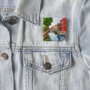 Badge Carré 5 Cm Explorez le charme vibrant de Burano