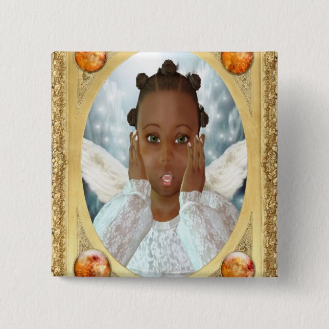 Badge Carré 5 Cm Expressions # 2 (Devant)