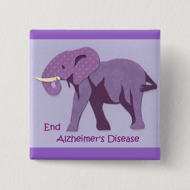 Badge Carré 5 Cm Extrémité Alzheimers (Devant)