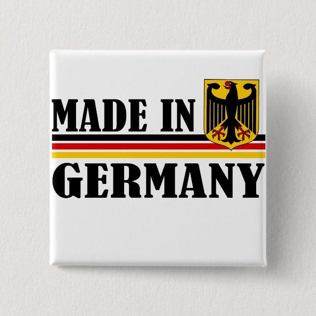 Badge Carré 5 Cm Fabriqué en Allemagne (Devant)