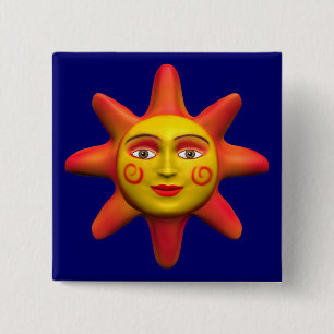 Badge Carré 5 Cm Face solaire
