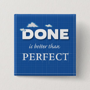 Badge Carré 5 Cm Faire est mieux que parfait