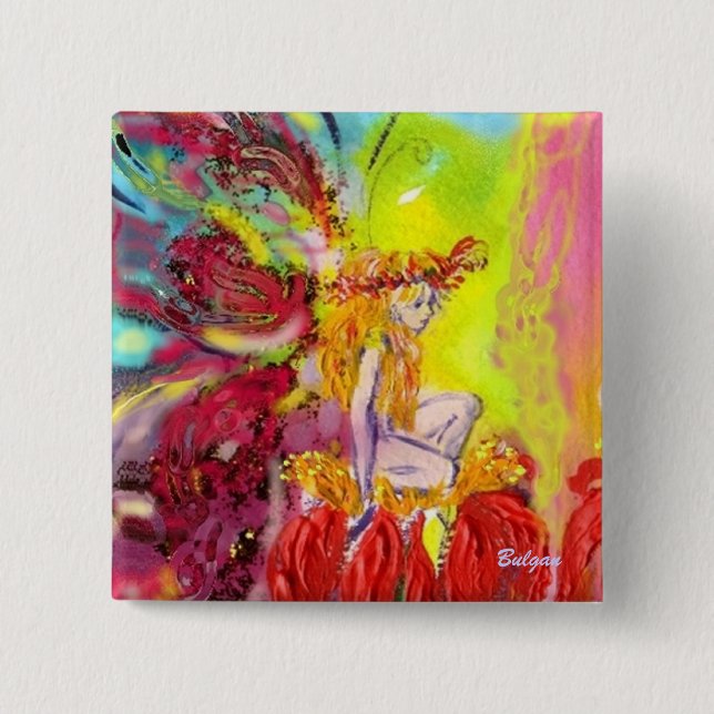 BADGE CARRÉ 5 CM FAIRY OF DAWN (Devant)