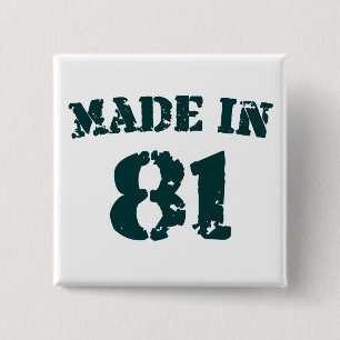 Badge Carré 5 Cm Fait En 1981