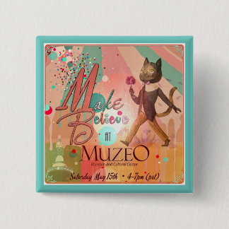 Badge Carré 5 Cm Faites confiance au bouton Muzeo Event