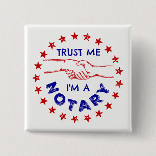 Badge Carré 5 Cm Faites-moi confiance, je suis une poignée de main