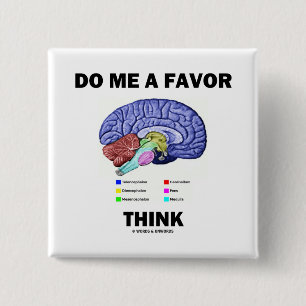 Badge Carré 5 Cm Faites-moi qu'une faveur pensent (l'humour