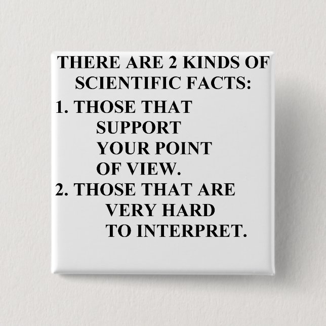 Badge Carré 5 Cm faits scientifiques (Devant)