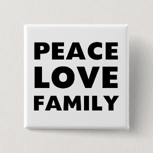Badge Carré 5 Cm Famille d'amour de paix