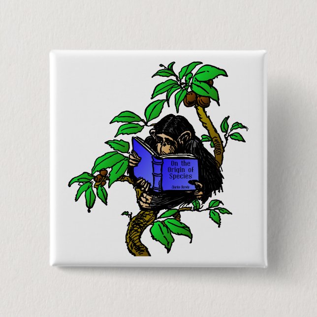Badge Carré 5 Cm Fan de Darwin (Devant)
