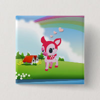 Faon mignon de cerfs communs d'amour avec la scène