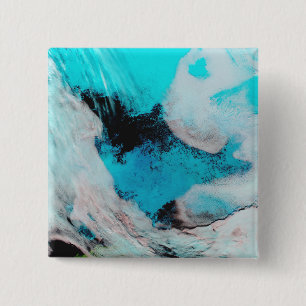 Badge Carré 5 Cm Fausse vue couleur de Polynya (eau libre)