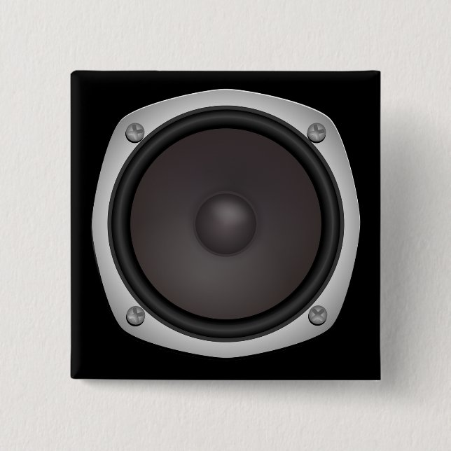 Badge Carré 5 Cm Faux Loudhaut-parleur (Devant)