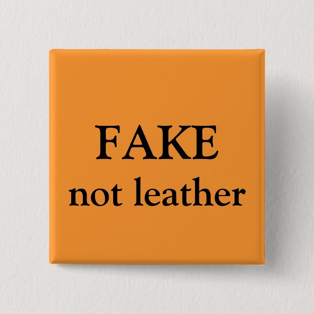 Badge Carré 5 Cm FAUX non en cuir (Devant)