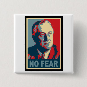 Badge Carré 5 Cm FDR Pas de peur